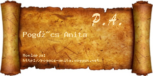 Pogács Anita névjegykártya